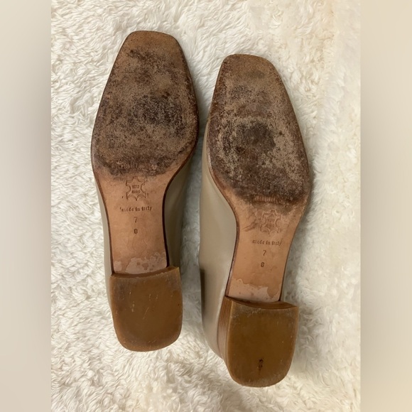Vintage Amalfi Heels Pumps Leather Tan Size 7B - Picture 4 of 7
